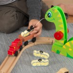 Igralni komplet vlak z vedrom dinozaver