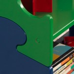 Knjižna polica za otroke Puzzle - barvna