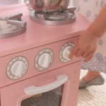 Otroška kuhinja Vintage roza bela