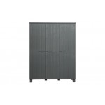 Dennis 3-doors wardrobe steelgrey