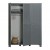 Dennis 3-doors wardrobe steelgrey