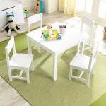 Farmhouse Table & 4 Chairs Set - White