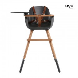 Ovo Luxe City Harness Leatherette Brown Highchair