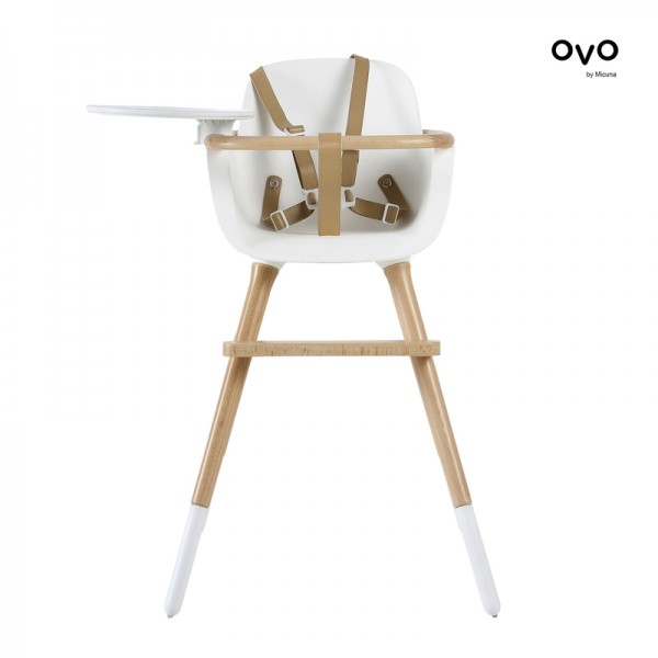 Ovo Luxe One Harness Leatherette Beige Highchair