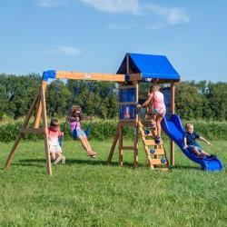 Aurora Play Tower with Swings and Slide